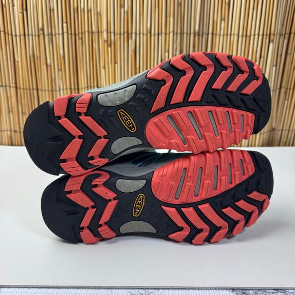 KEEN Womens Marshall Waterproof Hiking Shoes Size 7.5 Norse Blue Peach - Picture 7 of 10